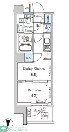 パークアクシス吾妻橋の物件間取画像